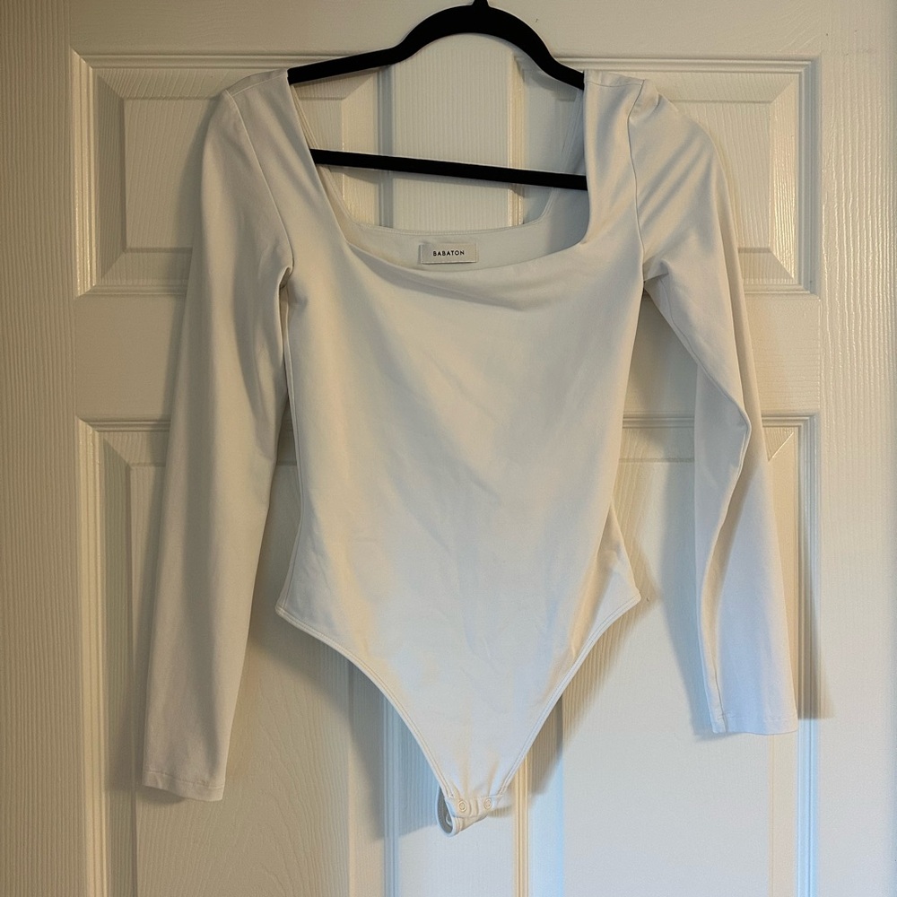 White Long Sleeve Bodysuit